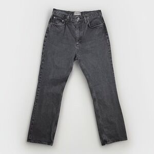 AGOLDE 90's High Rise Straight Black Button Zip Fly Jeans Actual Fit 29x29 inchs